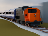 A passenger train going at a decent clip.